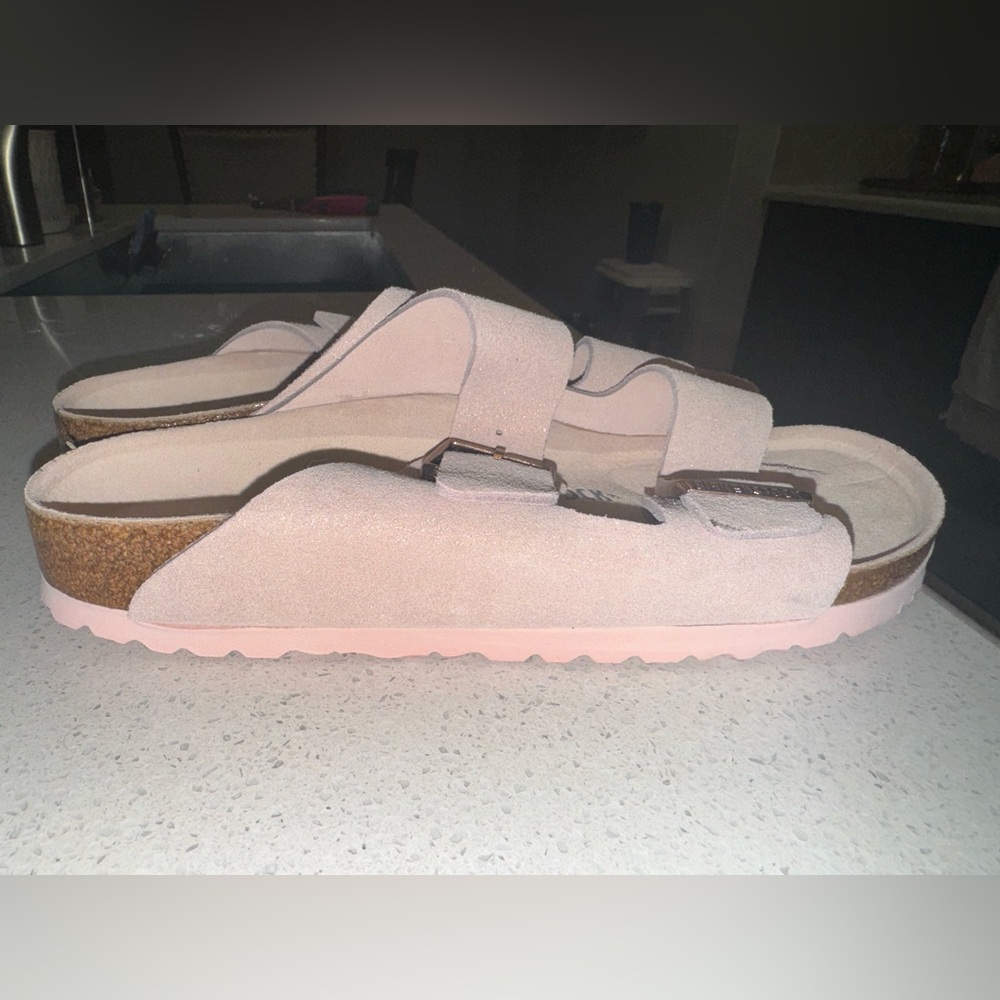 Pink Shimmer Birkenstocks NWOT - Picture 5 of 6